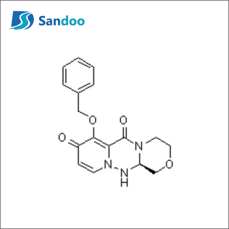 (12aR)-3,4,12,12a-tetrahydro-7-(fenylmetoxy)-1H-[1,4]oxazíno[3,4-c]pyrido[2,1-f][1,2,4] triazín-6,8-dión