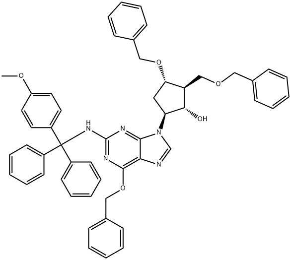 (2R,3S,5S)-3-(Benzyloxy)-5-[2-[[(4-metoxyfenyl)difenylmetyl]amino]-6-(fenylmetoxy)-9H-purín-9-yl]-2-(benzyloxymetyl )cyklopentanol