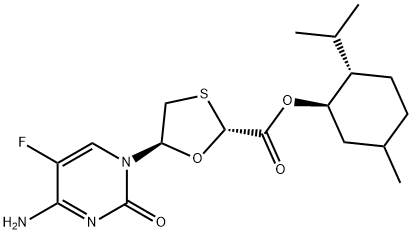 kyselina (2R,5S)-5-(4-amino-5-fluór-2-oxo-1(2H)-pyrimidinyl)-1,3-oxatiolán-2-karboxylová, (1R,2S,5R)-5- metyl-2-(1-metyletyl)cyklohexylester