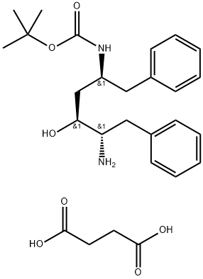 (2S,3S,5S)-5-terc-butyloxykarbonylamino-2-amino-3-hydroxy-1,6-difenylhexánsukcinát