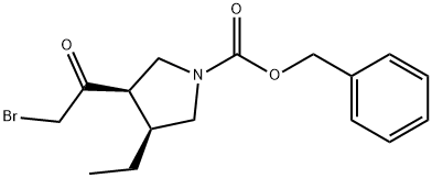 Fenylmetylester kyseliny (3R,4S)-3-(2-brómacetyl)-4-etyl-1-pyrolidínkarboxylovej