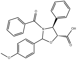 kyselina (4S,5R)-3-benzoyl-2-(4-metoxyfenyl)-4-fenyl-5-oxazolidínkarboxylová