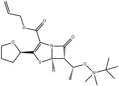 (5R,6S)-6-[(1R)-1-[[(1,1-Dimetyletyl)dimetylsilyl]oxy]etyl]-7-oxo-3-[(2R)-tetrahydro-2-furanyl]-4 2-propenylester -tia-1-azabicyklo[3.2.0]hept-2-én-2-karboxylovej kyseliny
