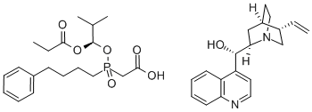 (8a,9R)-Cinchonan-9-ol mono[[(S)-[(lR)-2-metyl-1-(1-oxopropoxy)propoxy](4-fenylbutyl)fosfinyl]acetát]