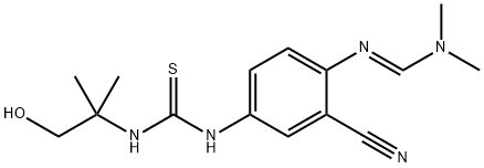 (E)-N'-(2-kyano-4-(3-(1-hydroxy-2-metylpropán-2-yl)tioureido)fenyl)-N,N-dimetylformimidamid