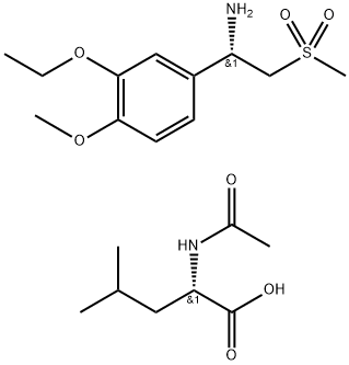 N-acetyl-L-leucínová soľ (S)-1-(3-etoxy-4-metoxyfenyl)-2-(metylsulfonyl)etylamínu