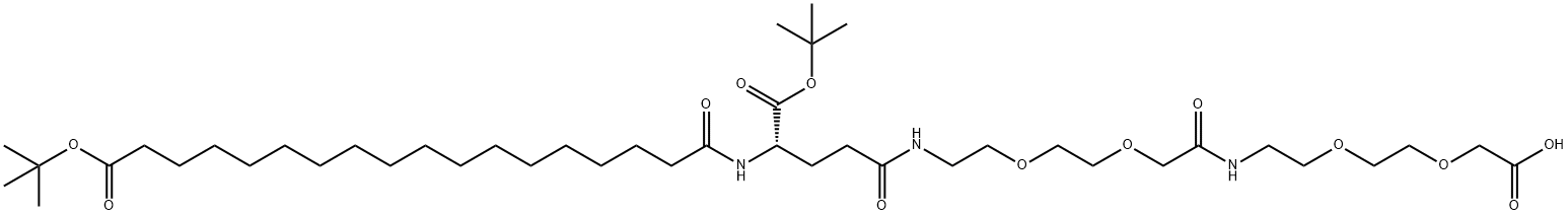 Kyselina (S)-22-(terc-butoxykarbonyl)-10,19,24-trioxo-3,6,12,15-tetraoxa-9,18,23-triazahentetrakontán-1,41-diová