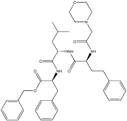 (S)-benzyl-2-((S)-4-metyl-2-((S)-2-(2-morfolinoacetamido)-4-fenylbutánamido)pentánamido)-3-fenylpropanoát