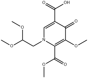 kyselina 1-(2,2-dimetoxyetyl)-5-metoxy-6-(metoxykarbonyl)-4-oxo-1,4-dihydropyridín-3-karboxylová