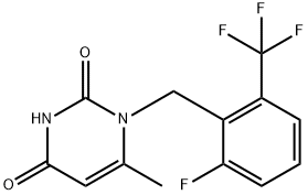1-[2-Fluór-6-(trifluórmetyl)benzyl]-6-metylpyrimidín-2,4(1H,3H)-dión