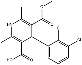 kyselina 1,4-dihydro-2,6-dimetyl-4-(2',3'-dichlórfenyl)-5-karboxymetyl-3-pyridínkarboxylová