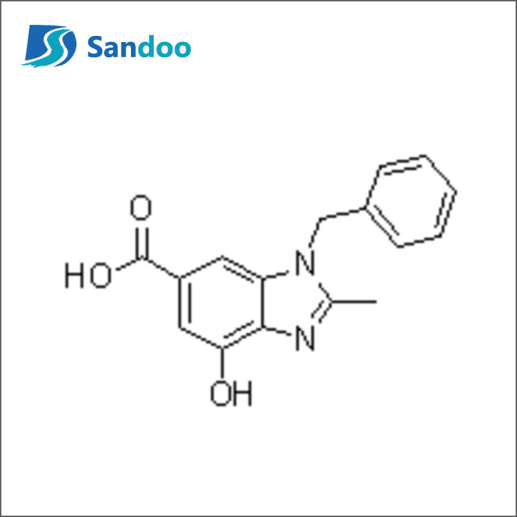 kyselina 1-benzyl-4-hydroxy-2-metyl-1 H-benzo[d]imidazol-6-karboxylová