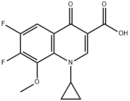 kyselina 1-cyklopropyl-6,7-difluór-1,4-dihydro-8-metoxy-4-oxo-3-chinolínkarboxylová