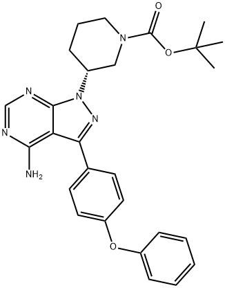 1,1-dimetyletylester 3-[4-aMino-3-(4-fenoxyfenyl)-1H-pyrazolo[3,4-d]pyrimidín-1-yl]-1-piperidínkarboxylovej kyseliny, (3R)