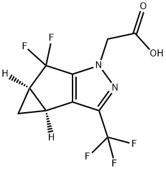 5,5-difluór-3b,4,4a,5-tetrahydro-3-(trifluórmetyl)-1H-cyklopropa[3,4]cyklopenta[1,2-c]pyrazol-1-octová kyselina, (3bS,4aR )-