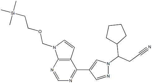 1H-pyrazol-1-propánnitril, p-cyklopentyl-4-[7-[[2-(trimetylsilyl)etoxy]metyl]-7H-pyrolo[2,3-d]pyrimidín-4-yl]-