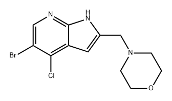 1H-pyrolo[2,3-b]pyridín, 5-bróm-4-chlór-2-(4-morfolinylmetyl)-