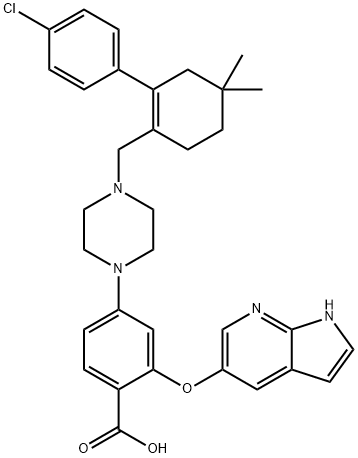 2-[(lH-pyrolo[2,3-B]pyridín-5-yl)oxy]-4-[4-[[2-(4-chlórfenyl)-4,4-dimetylkruh Hex-1-enyl] kyselina metyl]piperazín-l-yl]benzoová