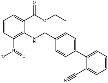 Etylester kyseliny 2-[[(2'-kyano[1,ľ-bifenyl]-4-yl)metyl]amino]-3-nitrobenzoovej