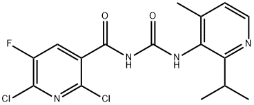 2,6-dichlór-5-fluór-N-((2-izopropyl-4-metylpyridín-3-yl)karbamoyl)nikotínamid