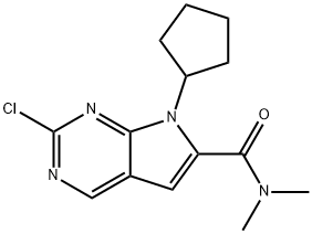 2-chlór-7-cyklopentyl-N,N-dimetyl-H-pyrolo[2,3-d]pyrimidín-6-karboxamid