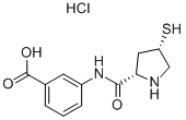 3-[(2S,4S)-4-merkaptopyrolidín-2-karboxamido]benzoová kyselina, hydrochlorid