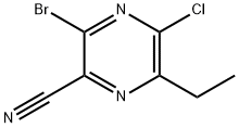 3-bróm-5-chlór-6-etylpyrazín-2-karbonitril