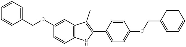 3-Metyl-5-(fenylmetoxy)-2-[4-(fenylmetoxy)fenyl]-1H-indol