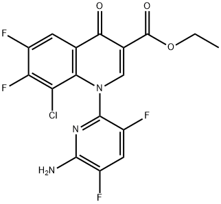etylester 1-(6-amino-3,5-difluór-2-pyridinyl)-8-chlór-6,7-difluór-1,4-dihydro-4-oxo-3-chinolínkarboxylovej kyseliny