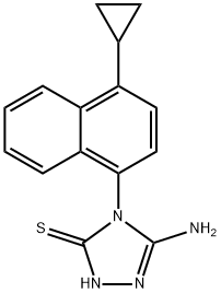 3H-1,2,4-Triazol-3-tión, 5-amino-4-(4-cyklopropyl-1-naftalenyl)-2,4-dihydro