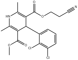 3-(2-kyanoetyl)ester 5-metylester 4-(2,3-dichlórfenyl)-2,6-dimetyl-1,4-dihydropyridín-3,5-dikarboxylovej kyseliny