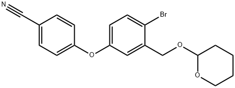 4-(4-bróm-3-(((tetrahydro-2H-pyrán-2-yl)oxy)metyl)fenoxy)benzonitril