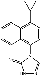 4-(4-cyklopropylnaftalén-1-yl)-1H-1,2,4-triazol-5(4H)-tión