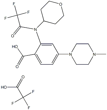 trifluóracetát kyseliny 4-(4-metylpiperazín-1-yl)-2-[(tetrahydropyrán-4-yl)(2,2,2-trifluóracetyl)amino]benzoovej