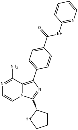 4-[8-amino-3-(2S)-2-pyrolidinylimidazo[1,5-a]pyrazín-1-yl]-N-2-pyridinylbenzamid