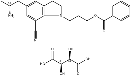 5-[(2R)-2-Aminopropyl]-1-[3-(benzoyloxy)propyl]-2,3-dihydro-1H-indol-7-karbonitril (2R,3R)-2,3-dihydroxybutándioát