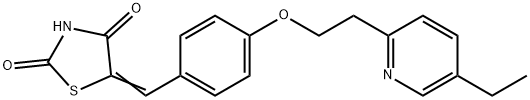 5-{4-[2-(5-etyl-2-pyridinyl)etoxyl]benzyldén}-2,4-tiazolidíndión