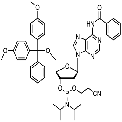 5'-0-(4,4'-dimetoxytrityl)-N6-benzoyl-2'-deoxyadenozín-3'-(2-kyanoetyl-N,N-diizopropyl)fosforamidit