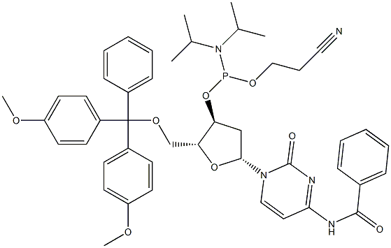 5'-0-DMT-N4-benzoyl-2'-deoxycytidín 3'-CE fosforamidit