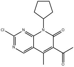 6-acetyl-2-chlór-8-cyklopentyl-5-metylpyrido[2,3-d]pyrimidín-7(8H)-ón