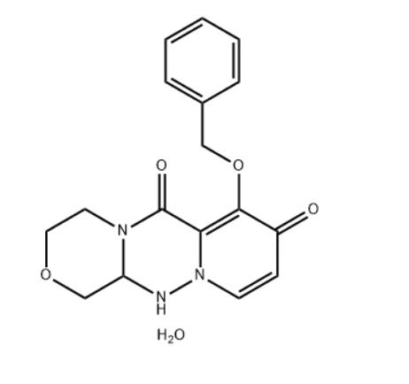 7-(benzyloxy)-3,4,12,12a-tetrahydro-lH-[l,4]oxazino[3,4-c]pyrido[2,l-f][l,2,4]triazín-6, 8-dione, hemihydrát