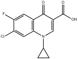 kyselina 7-chlór-1-cyklopropyl-6-fluór-1,4-dihydro-4-oxochinolín-3-karboxylová