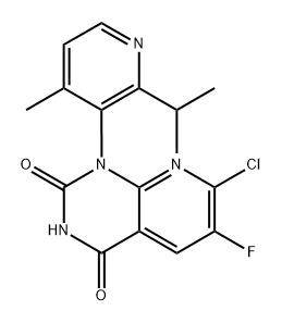 7-chlór-6-fluór-(1M)-1-[4-metyl-2-(propán-2-yl)pyridín-3-yl]pyrido[2,3-d]pyrimidín-2,4(1H, 3H)-dión