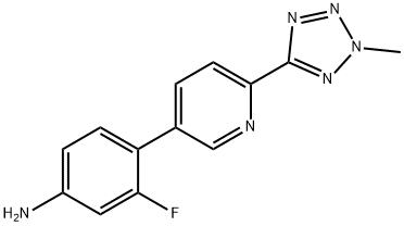 Benzenamín, 3-fluór-4-[6-(2-metyl-2H-tetrazol-5-yl)-3-pyridinyl]-