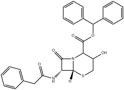 benzhydryl(6R,7R)-3-hydroxy-8-oxo-7-(2-fenylacetamido)-5-tia-1-azabicyklo[4.2.0]oktán-2-karboxylát