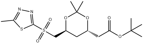 kyselina D-erytrohexónová, 2,4,6-trideoxy-3,5-0-(1-metyletylidén)-6-[(5-metyl-1,3,4-tiadiazol-2-yl)sulfonyl]- 1,1-dimetyletylester