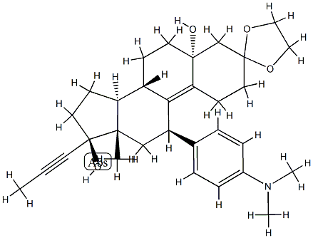 Estr-9-én-3-ón, 11-[4-(dimetylamino)fenyl]-5,17-dihydroxy-17-(1-propinyl)-, cyklický 1,2-etándiylacetál, (5a,11b,17b )-
