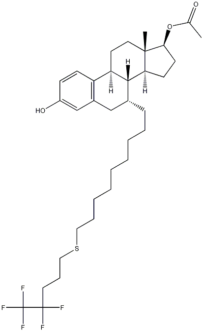 Estra-1,3,5(10)-trién-3,17-diol,7-[9-[(4,4,5,5,5-pentafluórpentyl)tio]nonyl]-,17-acetát, (7a ,17b)-