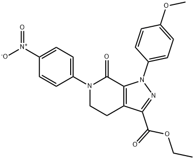 etyl-1-(4-metoxyfenyl)-6-(4-nitrofenyl)-7-oxo-4,5,6,7-tetrahydro-1 H-pyrazolo[3,4-c]pyridín-3-karboxylát