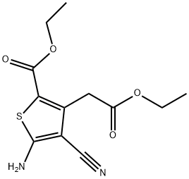 Etyl-5-amino-4-kyano-3-(2-etoxy-2-oxoetyl)tiofén-2-karboxylát
